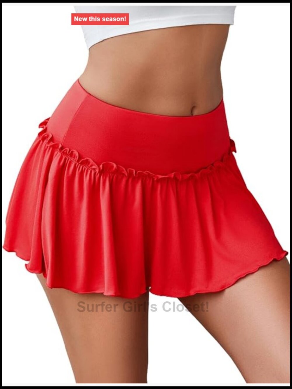 Ruffle Lingerie Mini Skirt for Women Sexy Pleated Short Skirt